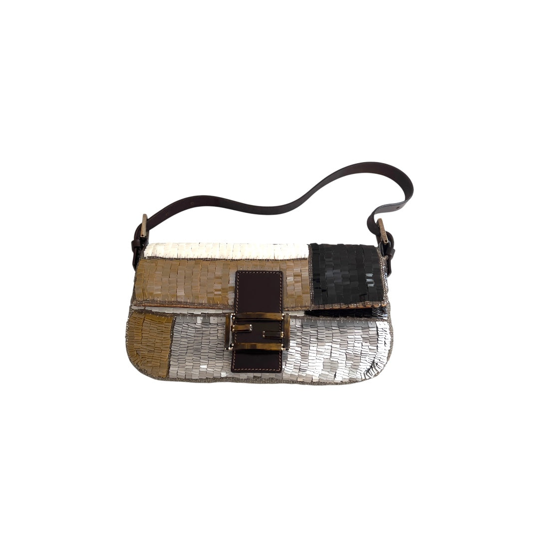 Fendi Multi Color Sequin Baguette