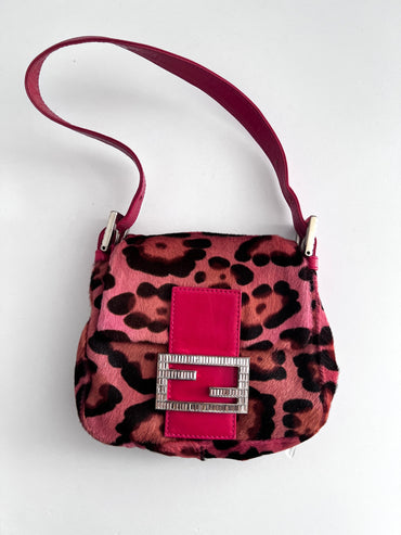 Fendi Cheetah pony hair mini bag