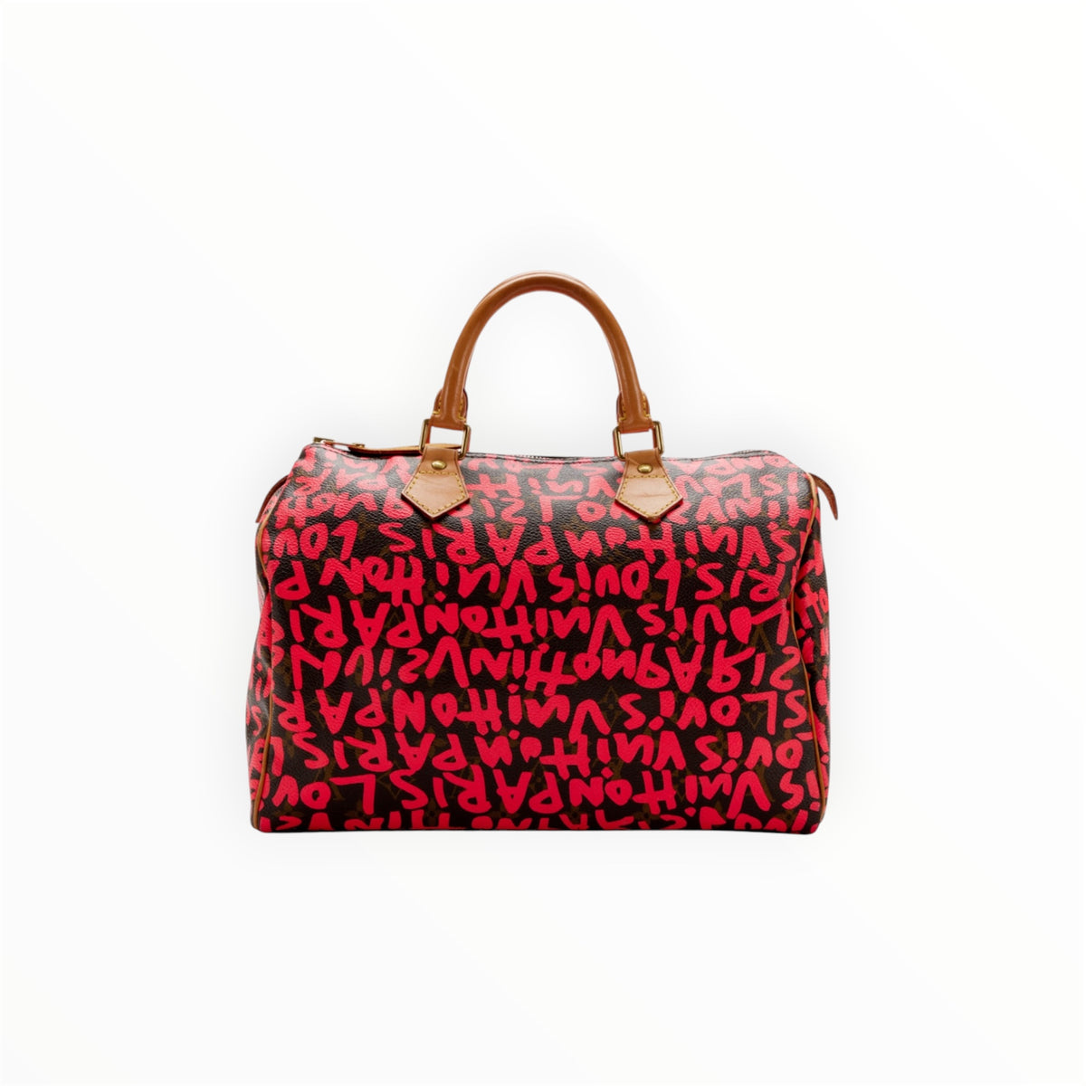 A- Louis Vuitton Monogram Graffiti Speedy 30 Fuchsia