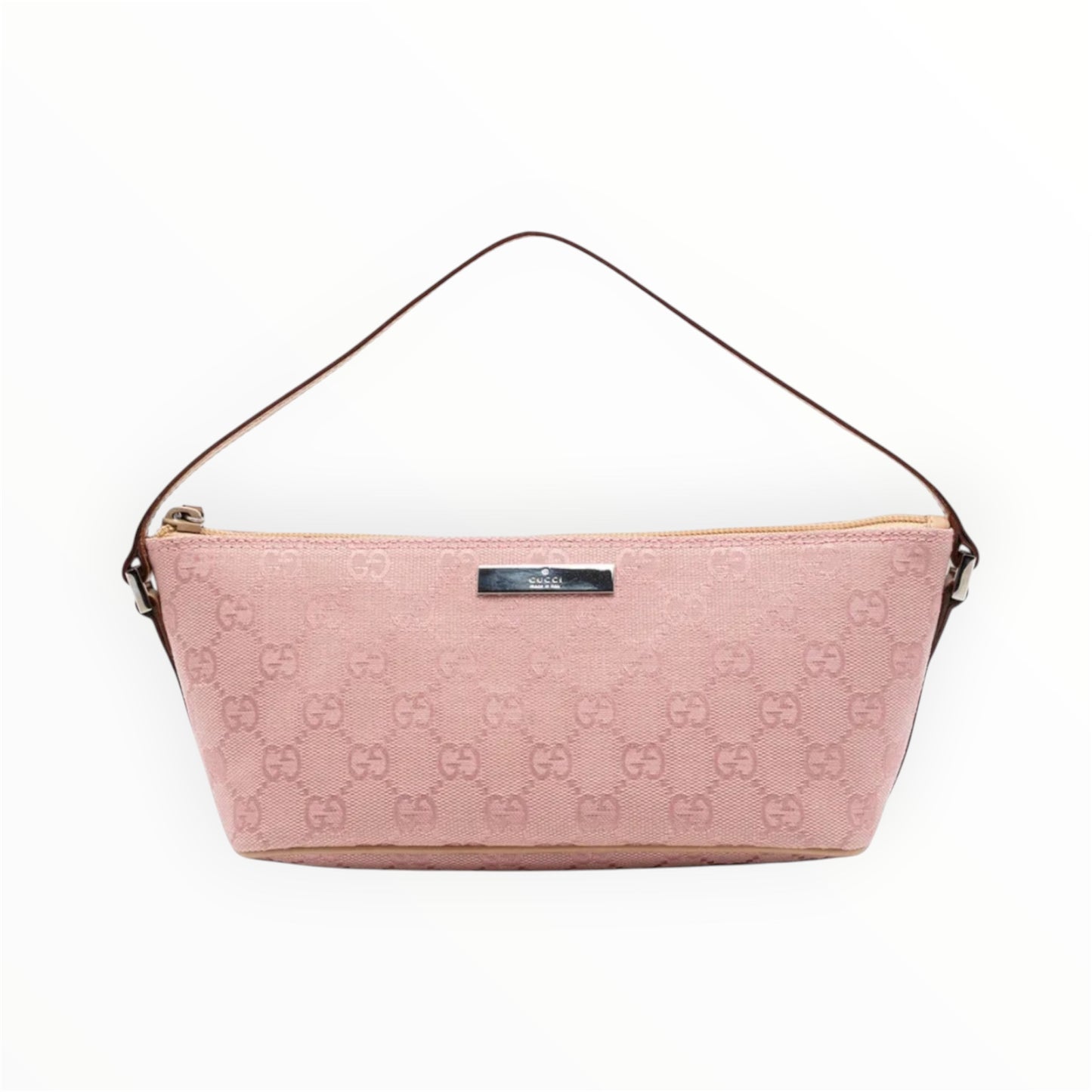 A Gucci GG Canvas Boat shoulder bag pink 1