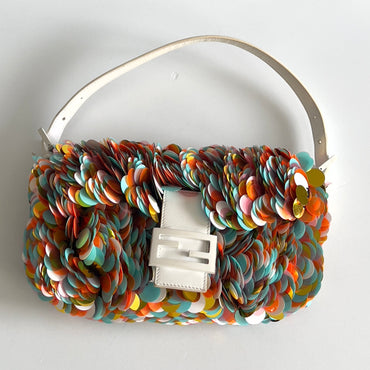 Vintage Fendi Multicolor big Paillette Baguette