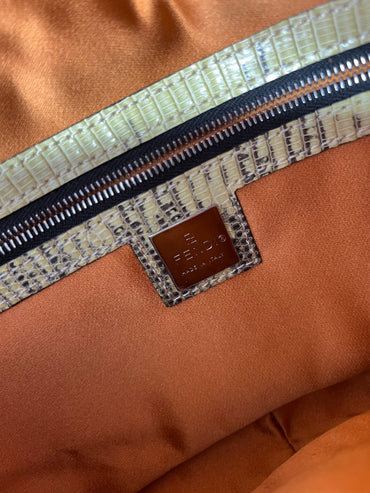 Fendi baguette vintage multicolor glitter beaded shoulder bag