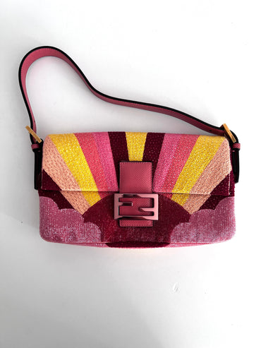 Fendi Sunset beaded baguette