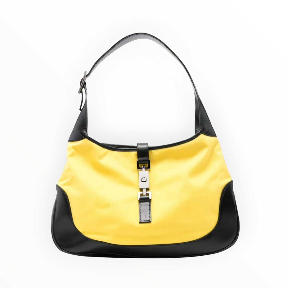 A 1999 Gucci by Tom Ford Runway Neon Yellow Small Jackie Shoulder Bag