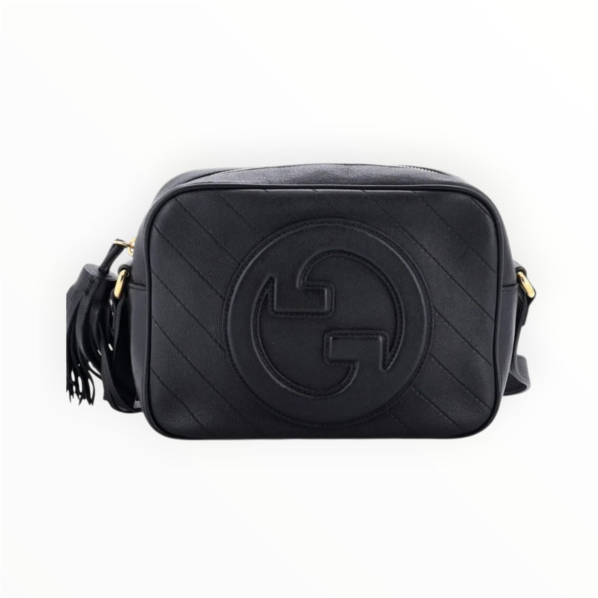 A Gucci Blondie NM Camera Shoulder Bag Diagonal Quilted Black