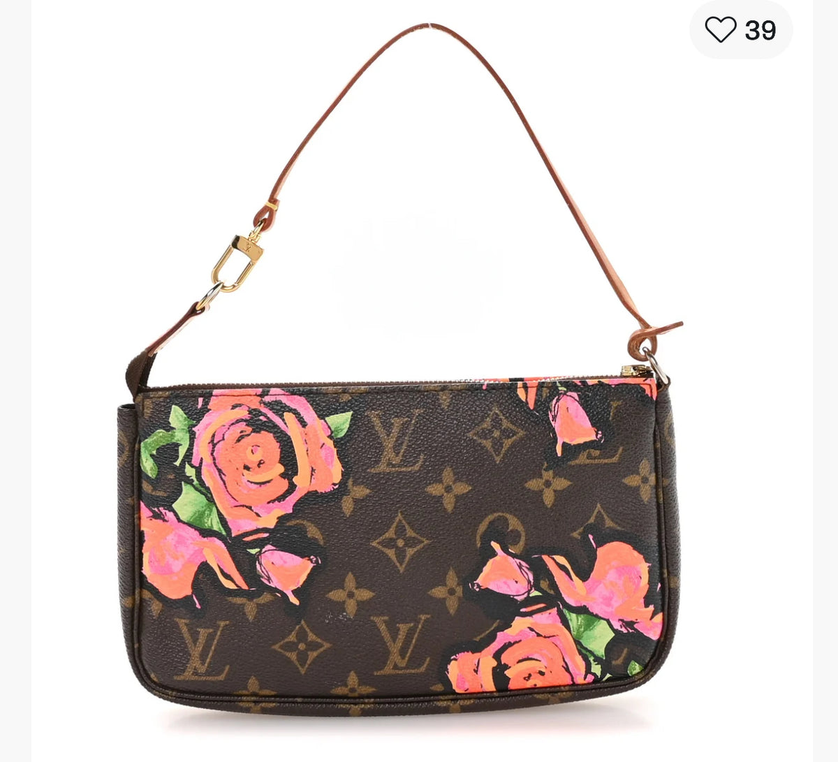 A Louis Vuitton Monogram Roses Pochette Accessories