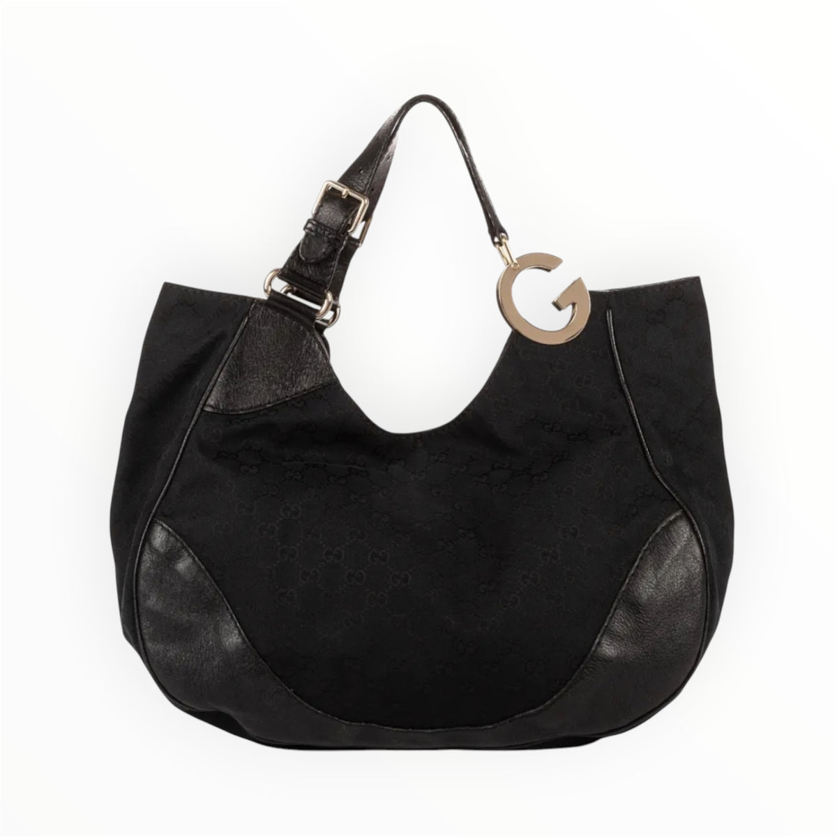 A Gucci GG Monogram shoulder bag Black
