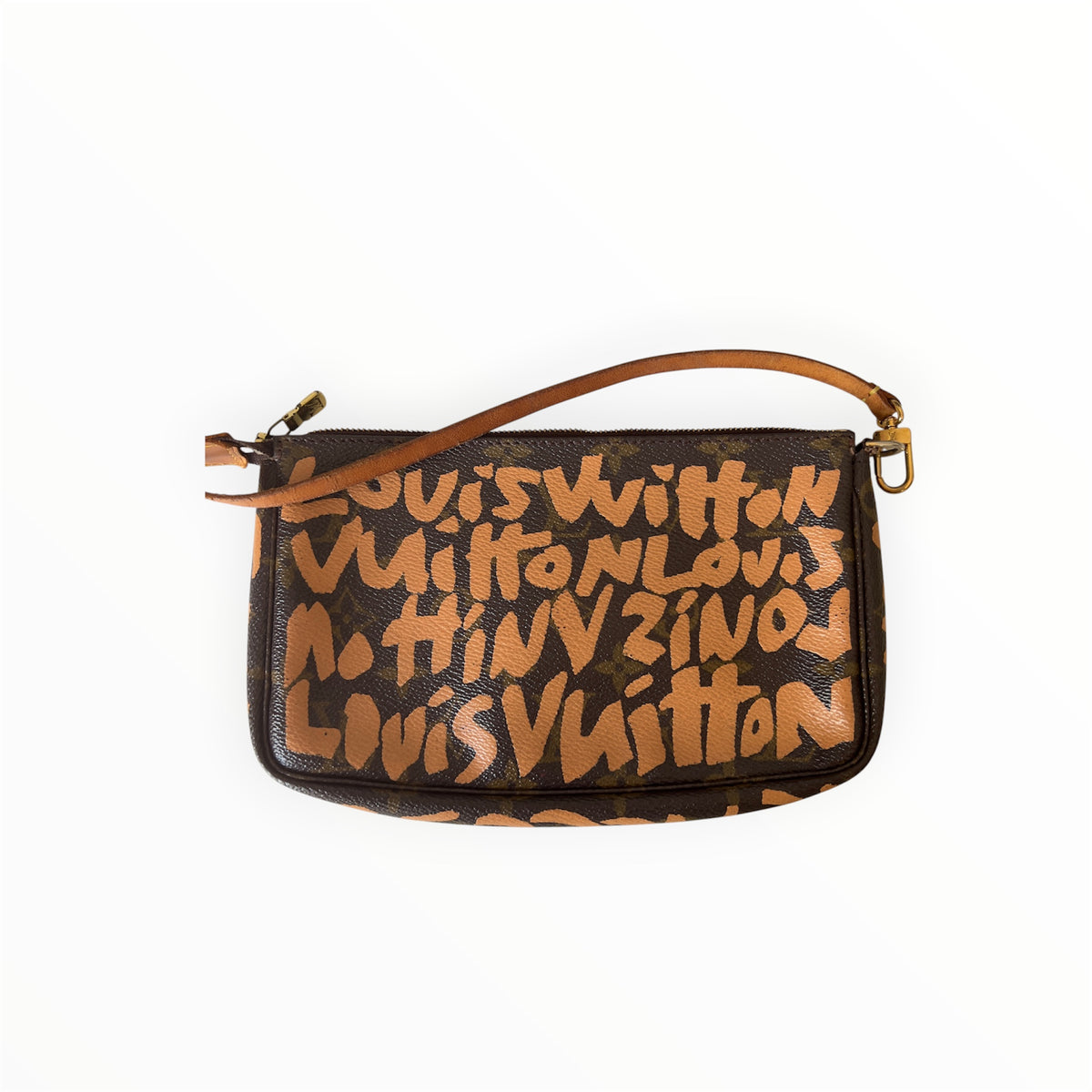 A Louis Vuitton Graffiti Pochette yellow
