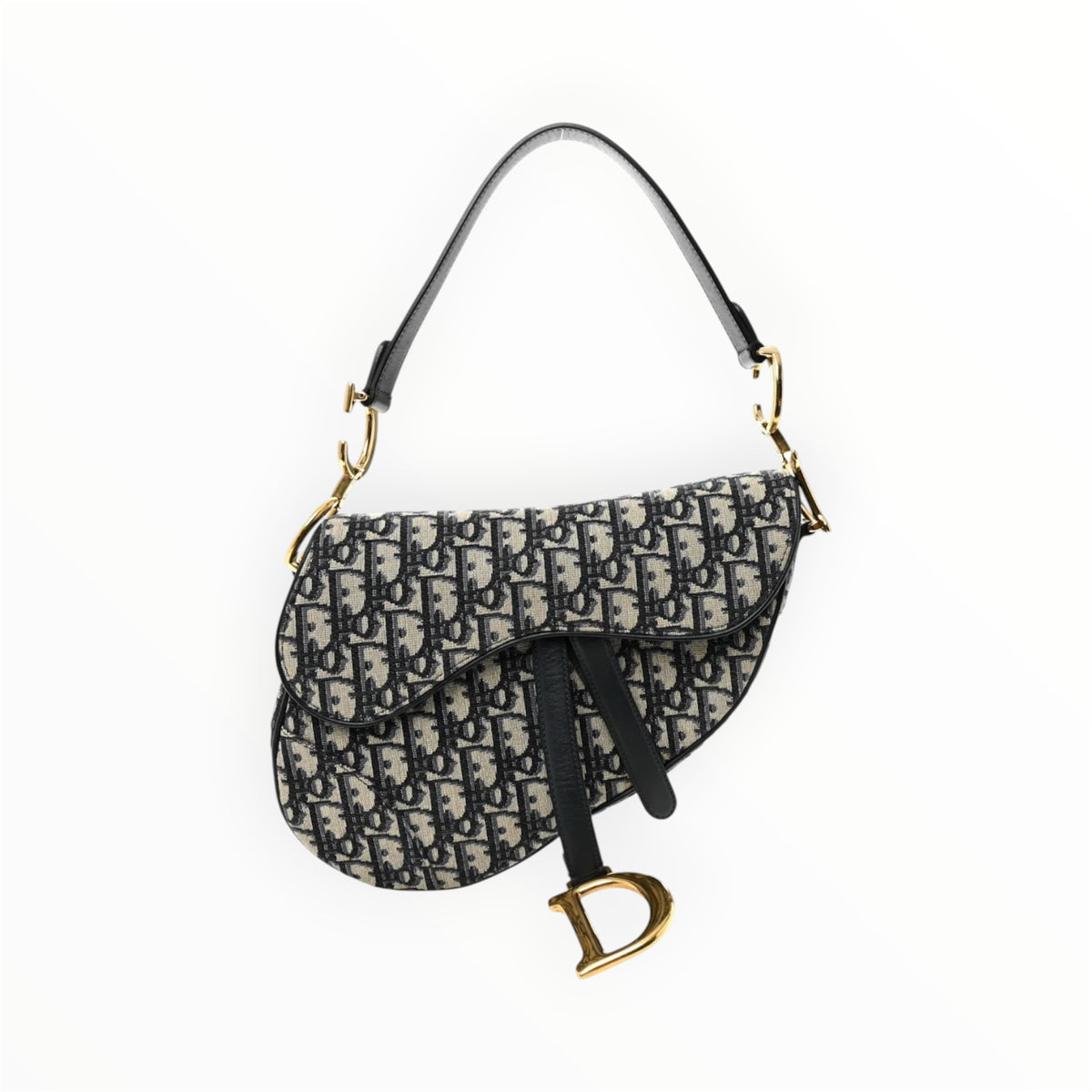 A- Dior Oblique Saddle Bag Large