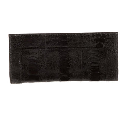 Gucci Britt Bag Black Ostrich Leg GG Cuff Clutch