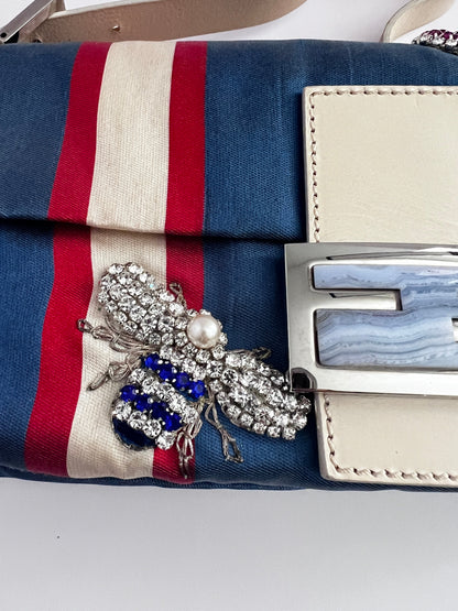 Vintage Fendi insect strip baguette