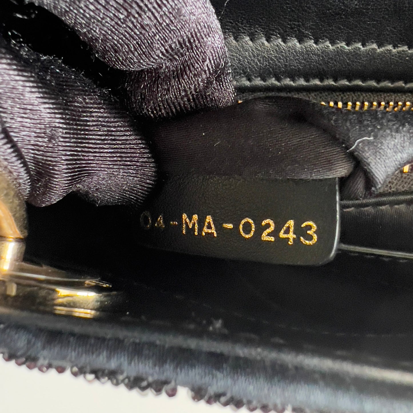 Dior Black Beaded Cannage Mini Ladydior Bag
