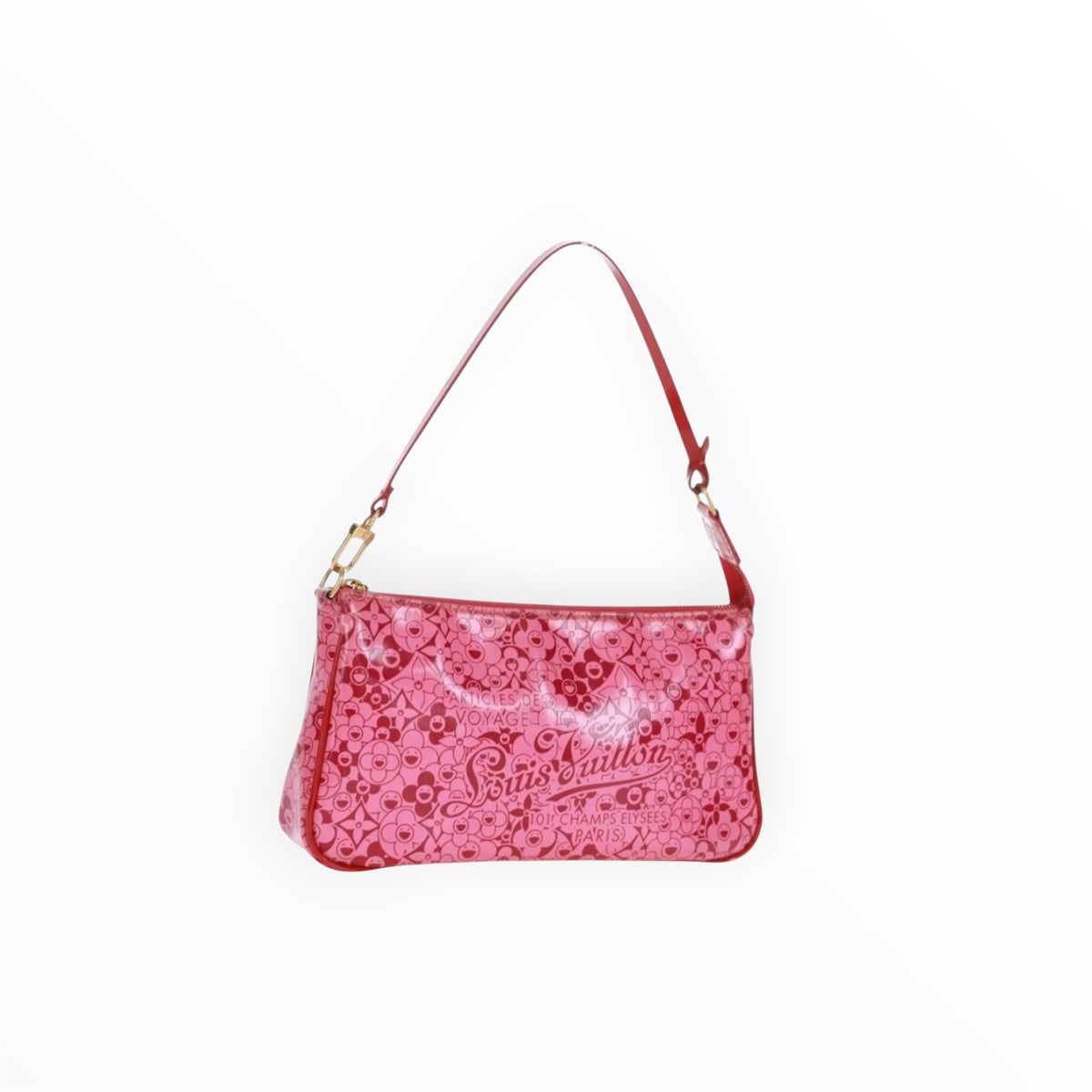 A Louis Vuitton Cosmic Blossom Pochette Accessoires Pouch Pink -2