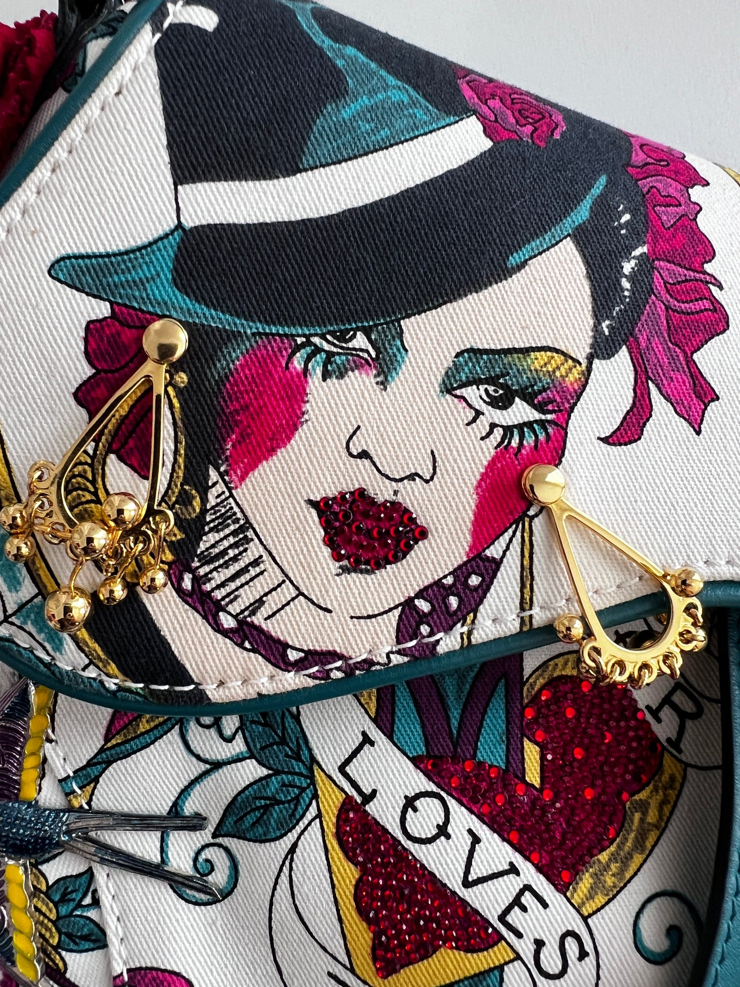 Vintage Dior Limited Edition “John Galliano Loves” Canvas Saddle Bag