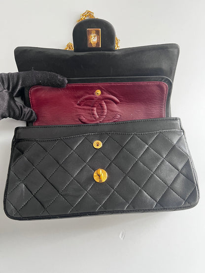 Vintage Chanel small size classic flap with Bijoux chain