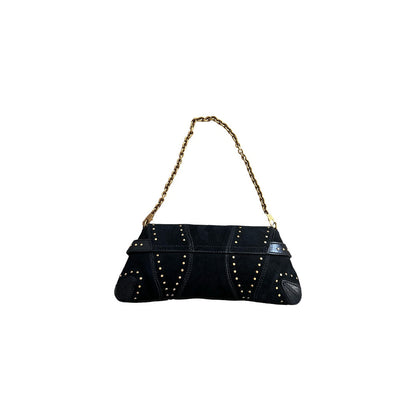 Gucci black suede studs horsebit chain by Tom Ford