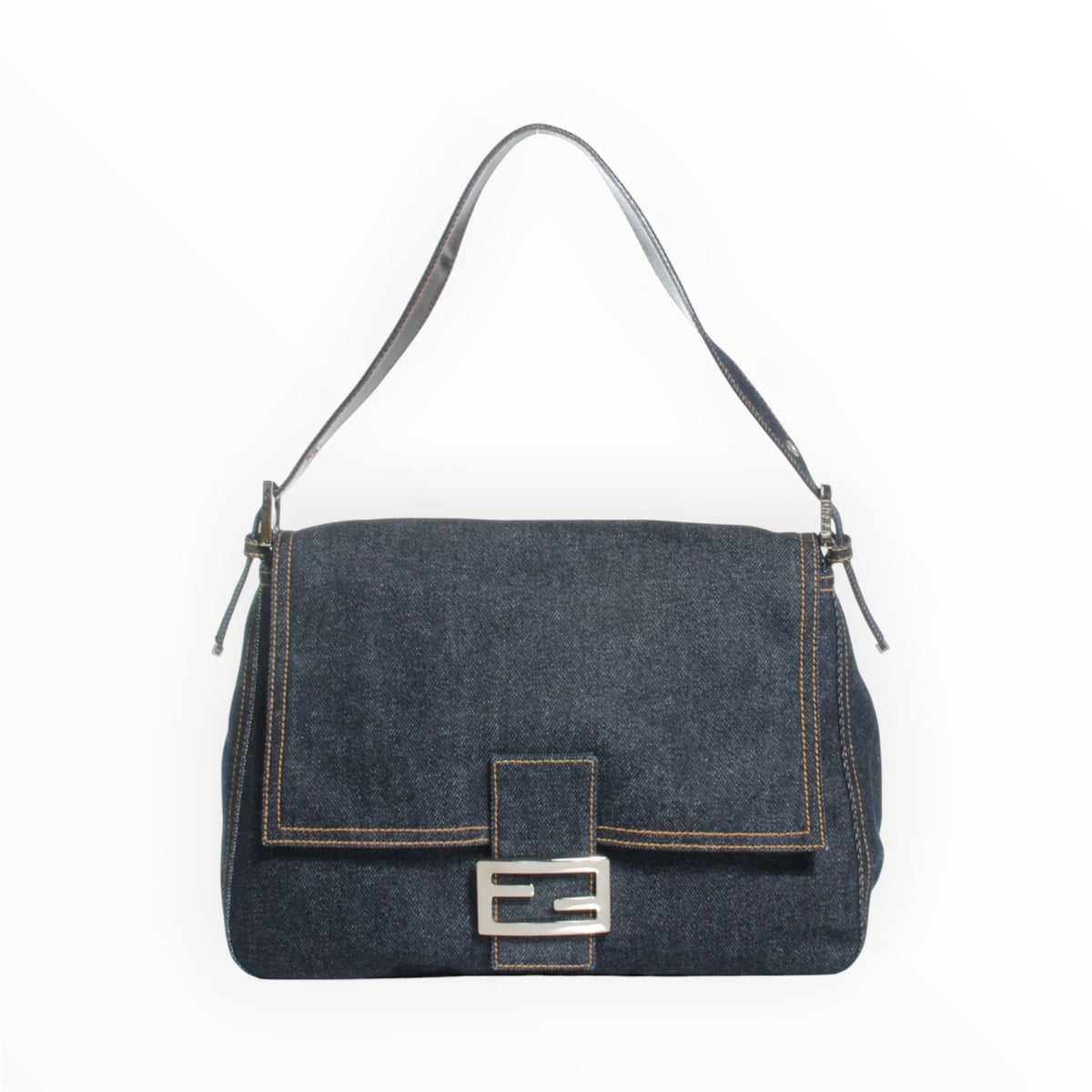 A Fendi Denim Mamma Baguette