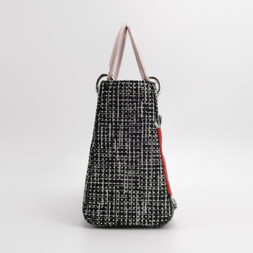 Lady Dior Medium Lambskin Logo