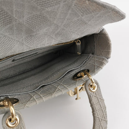 Lady Dior Medium Canvas Logo