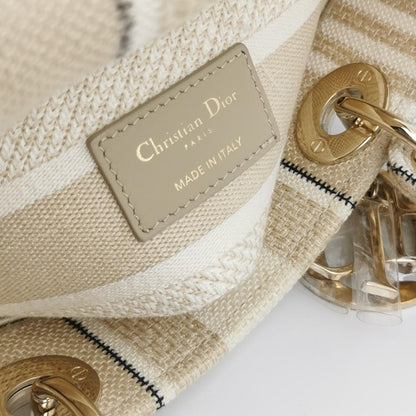 Lady Dior Medium Canvas Logo Logo