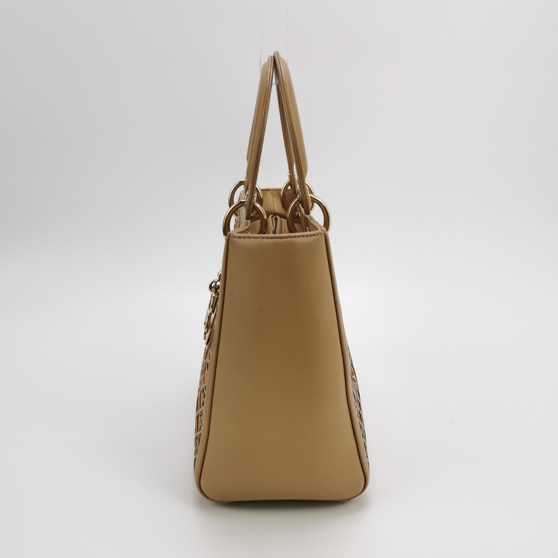 Lady Dior Medium Lambskin Suede Logo