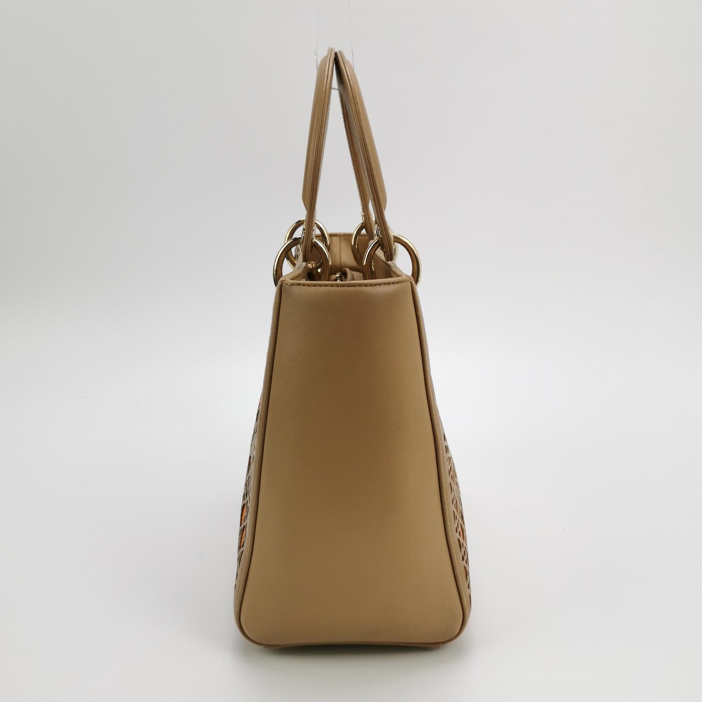 Lady Dior Medium Lambskin Suede Logo