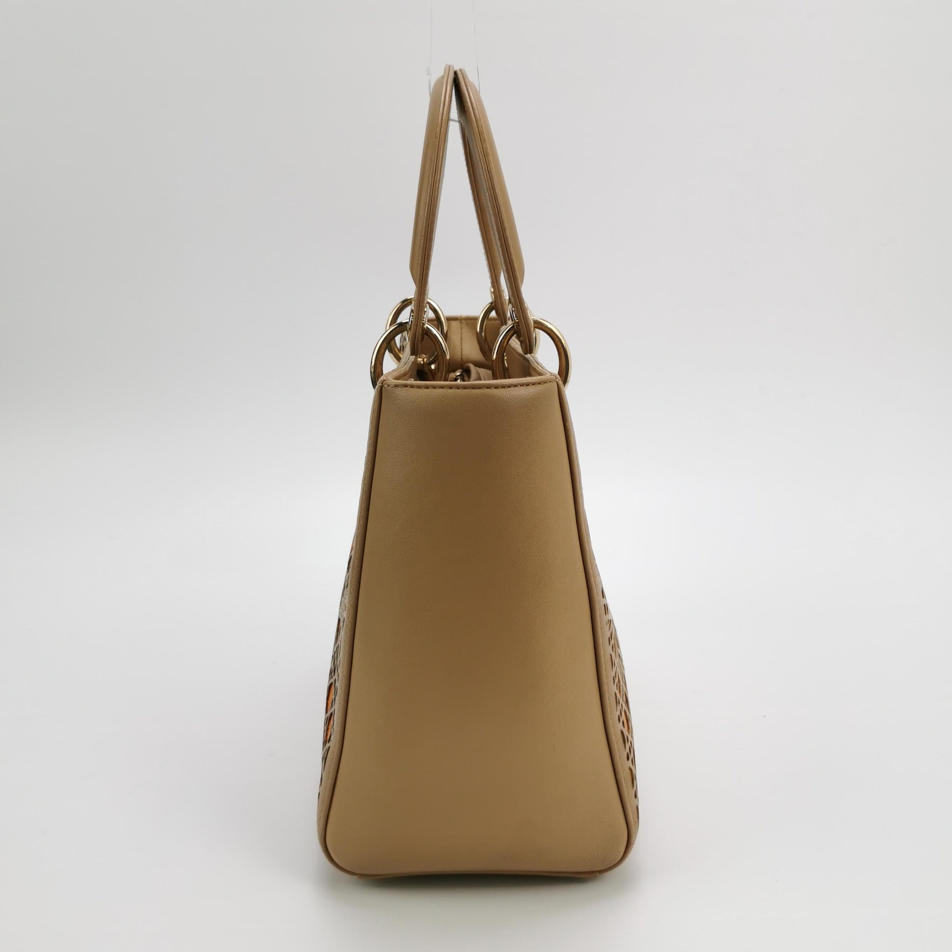Lady Dior Medium Lambskin Suede Logo