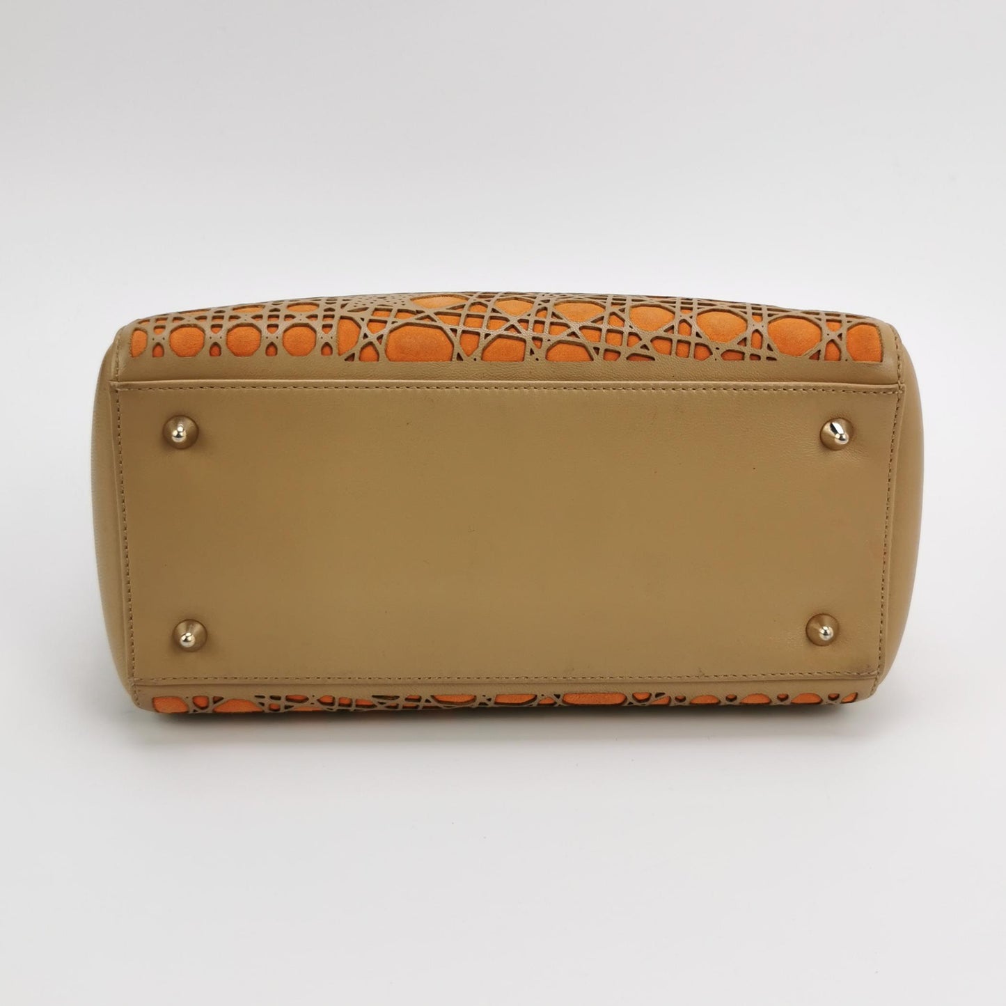 Lady Dior Medium Lambskin Suede Logo