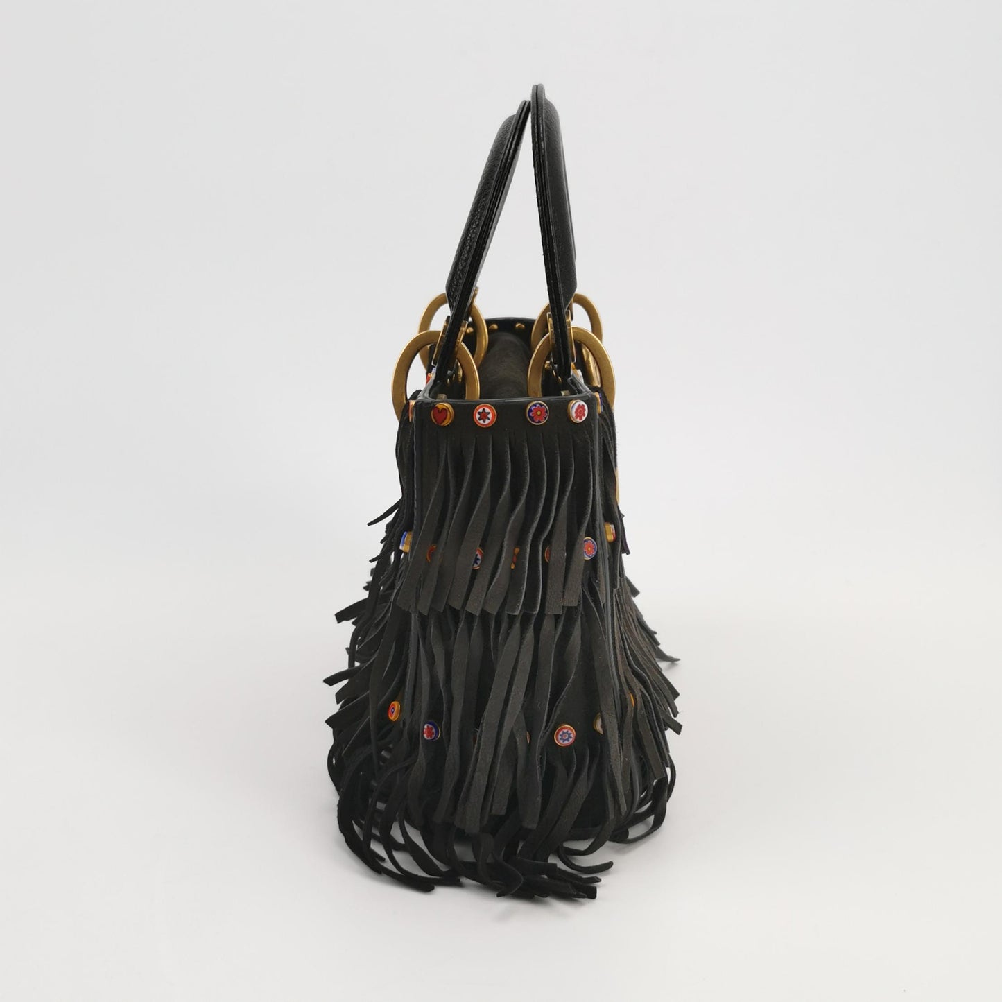 Lady Dior Lambskin Suede Logo