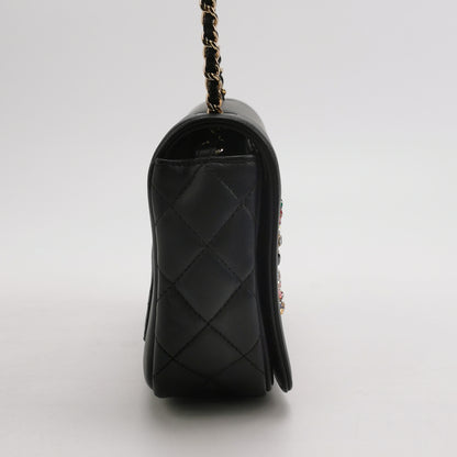 Flap Bag Lambskin CC turn-lock logo