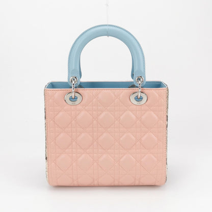 Lady Dior Medium Lambskin quilted Logo