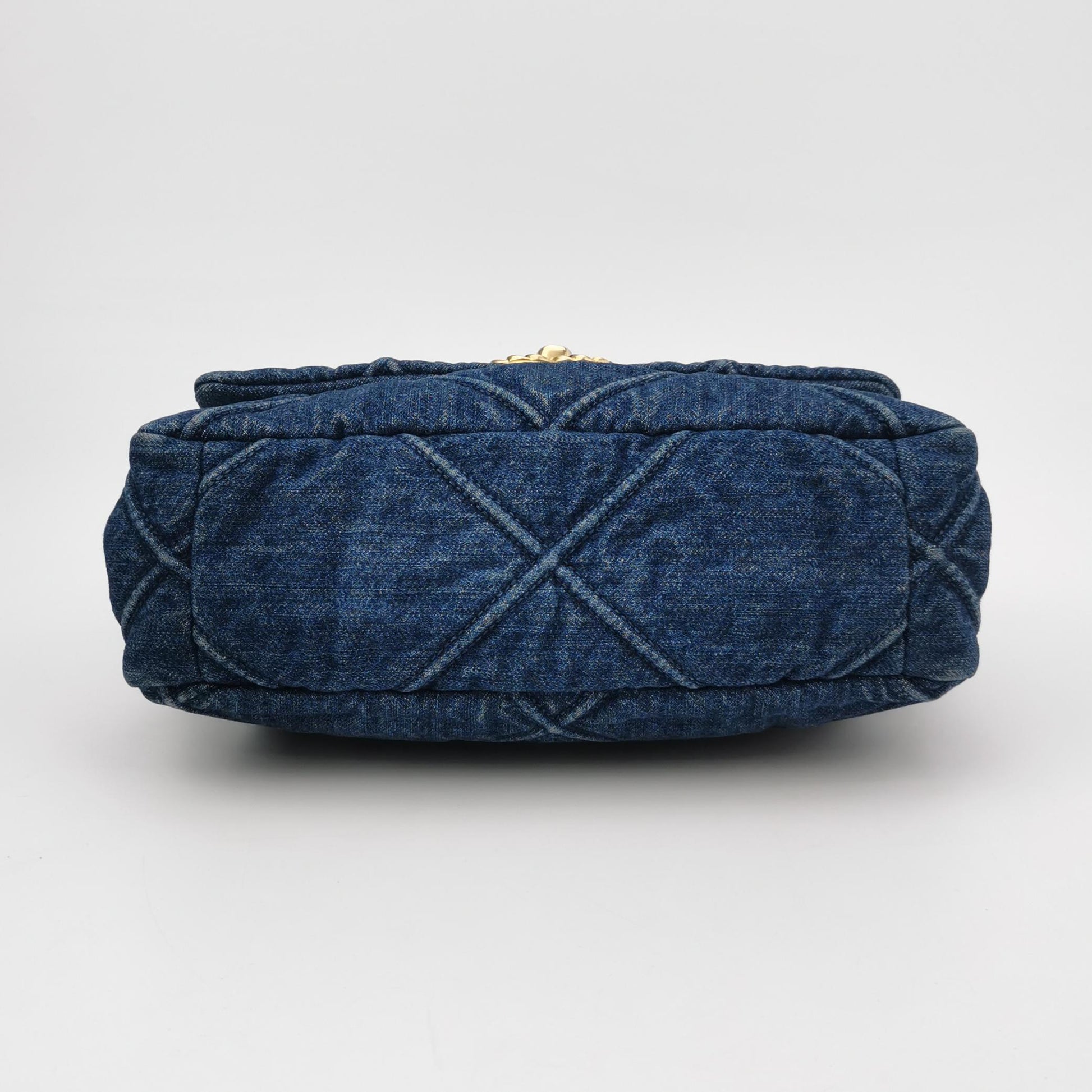 19Bag Small Denim quilted CC turn-lock