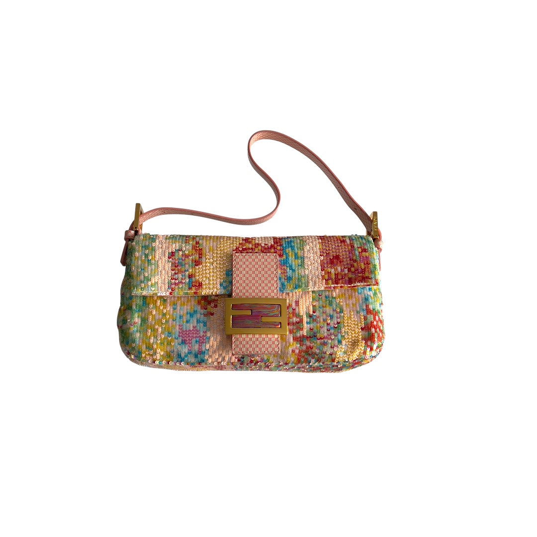 Fendi baguette rainbow sequin from 2013 shoulder bag