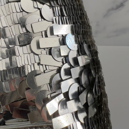 Vintage Fendi silver sequin baguette