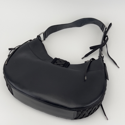 Vintage Dior Black leather admit bag