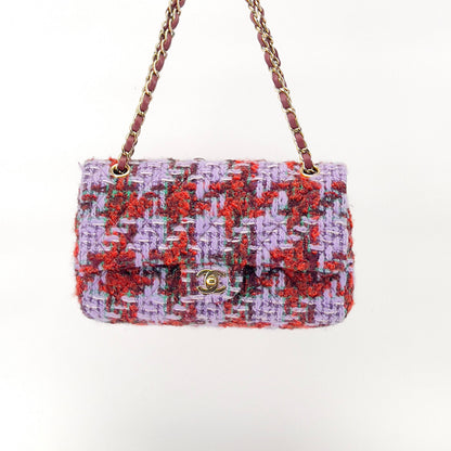 Chanel christams limited edition tweed double flap