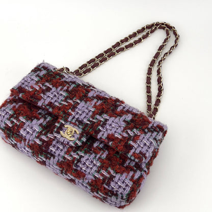 Chanel christams limited edition tweed double flap