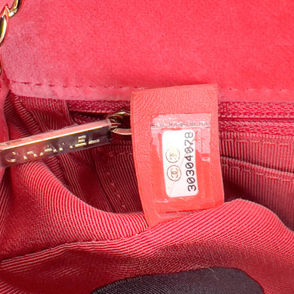 NWOT! Chanel pink velvet mini rectangle flap bag