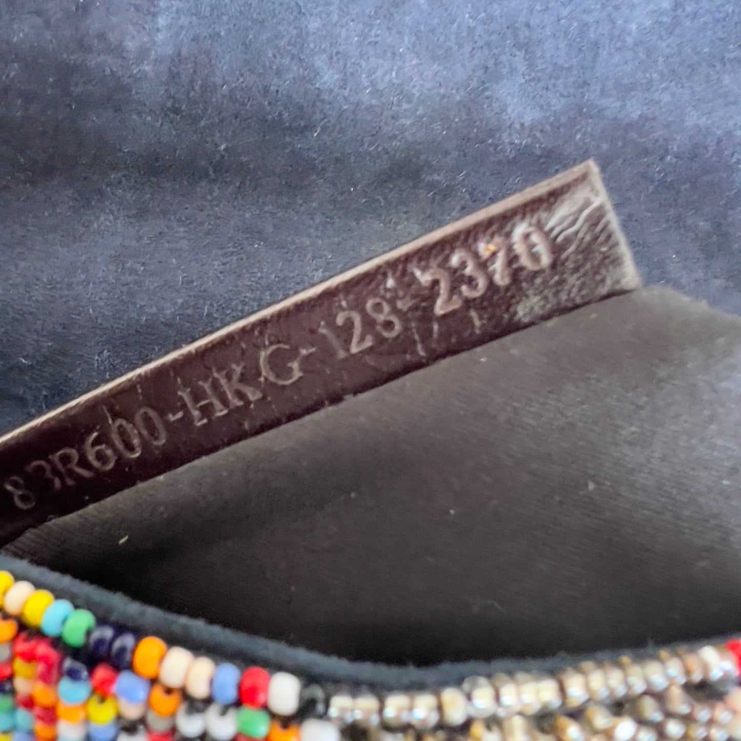 Fendi multi color strips beaded baguette
