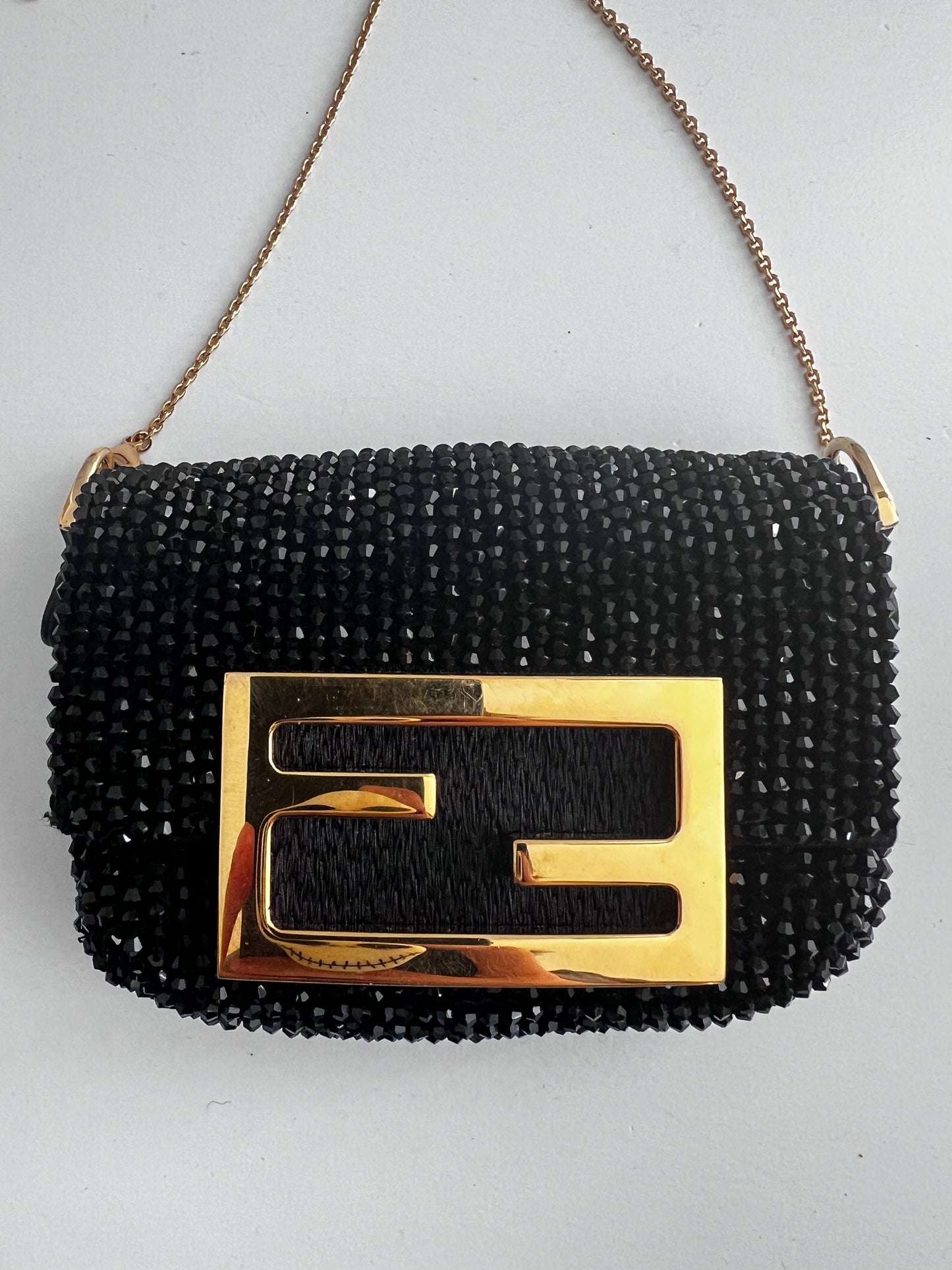 Fendi black beaded nano