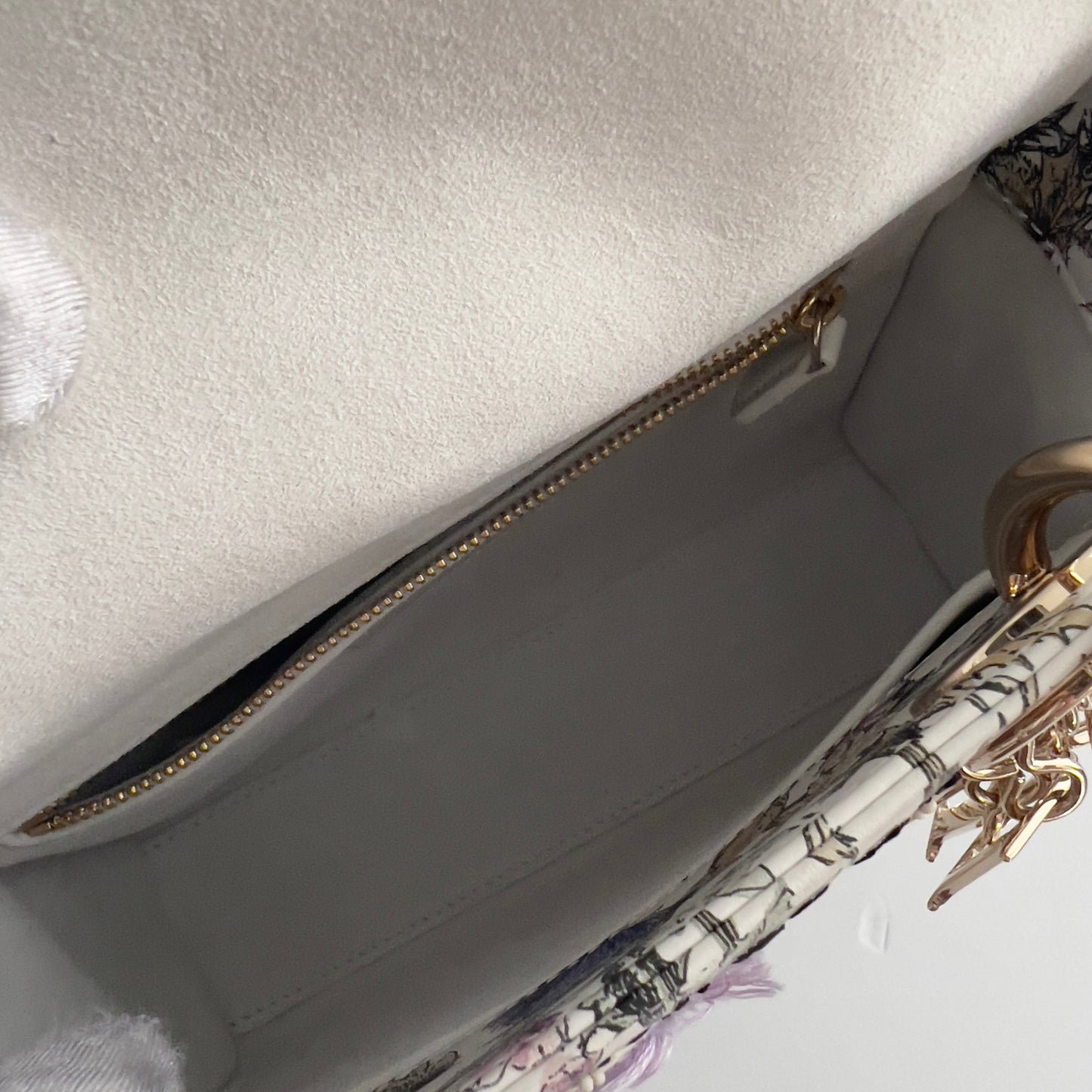Dior 2024 Floral Embroidered and Beaded Mini Ladydior Bag