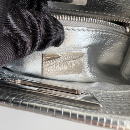Fendi Silver Lizard Mini Peekaboo