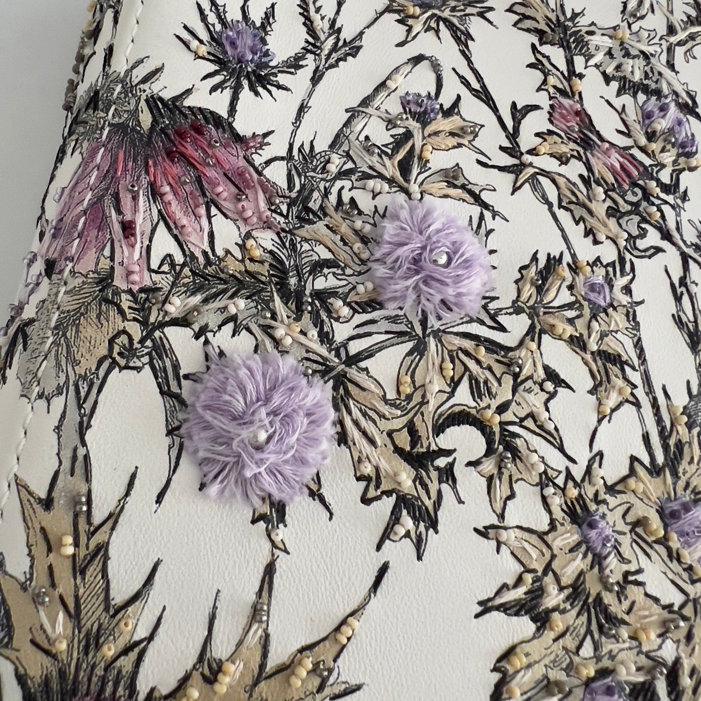 Dior 2024 Floral Embroidered and Beaded Mini Ladydior Bag