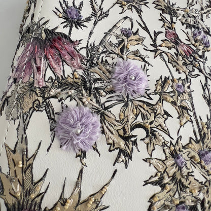 Dior 2024 Floral Embroidered and Beaded Mini Ladydior Bag