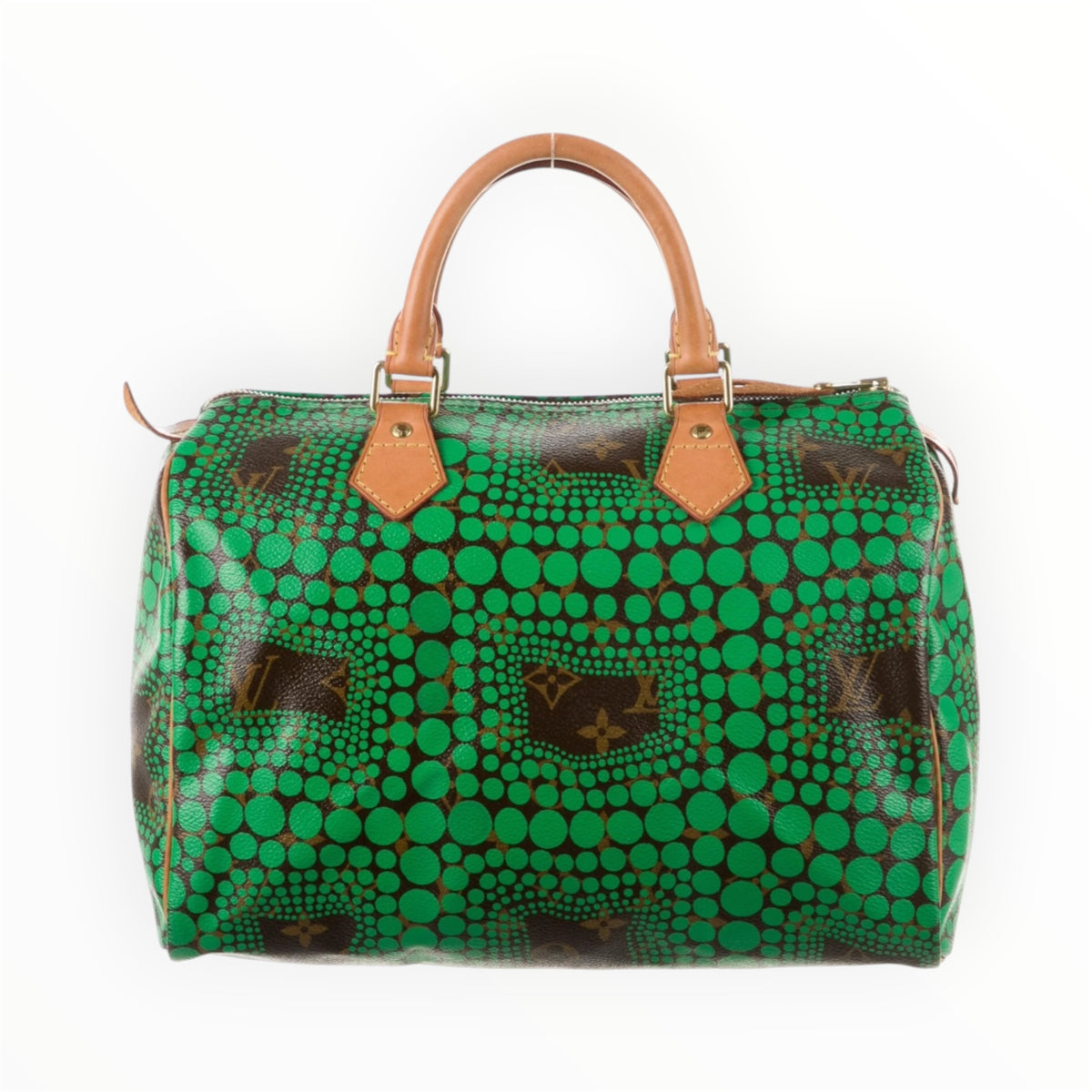 A LV Kusama Town Speedy 30 Green