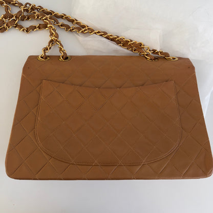 Vintage Chanel Jumbo Caramel Lamb Leather Flap Bag