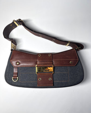 Dior denim punk shoulder bag