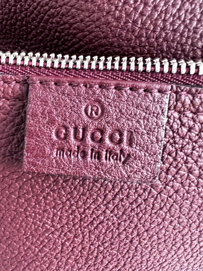 Gucci oxblood grain leather Jackie Hobo bag medium size