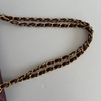 Vintage Chanel Burgundy Caviar Medium Double Flap Bag