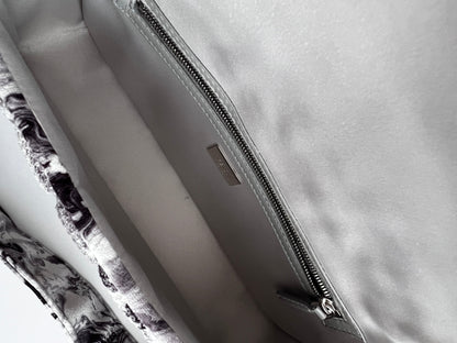 Fendi marble print sequin magnetic buckle baguette